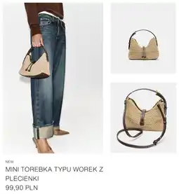 ZARA Mini torebka typu worek z plecienki oferta