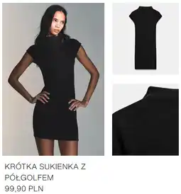 ZARA Krótka sukienka z półgolfem oferta