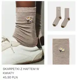 ZARA Skarpetki z haftem w kwiaty oferta