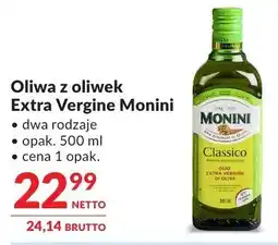 Makro Oliwa z oliwek Extra Vergine Monini dwa rodzaje oferta