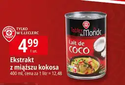 E.Leclerc Mleko kokosowe Wiodąca Marka Tables Du Monde oferta