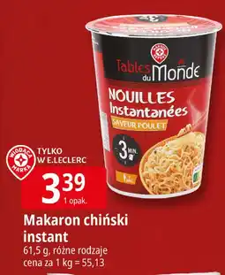 E.Leclerc Makaron chiński o smaku kurczaka Wiodąca Marka Tables Du Monde oferta