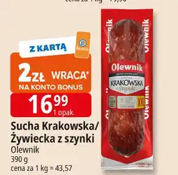 E.Leclerc Kiełbasa sucha żywiecka z szynki Olewnik oferta