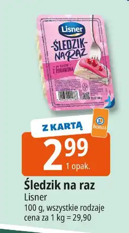 E.Leclerc Śledzik na raz w sosie śmietankowym z żurawiną Lisner Na Raz oferta