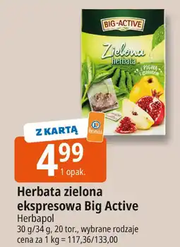 E.Leclerc Herbata z pigwą i granatem Big-Active Zielona oferta