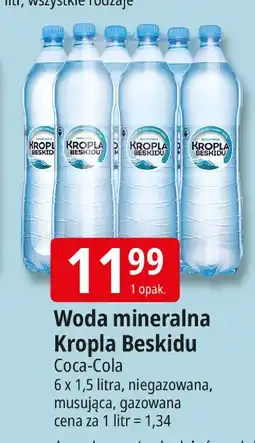 E.Leclerc Woda średnio musująca Kropla Beskidu oferta