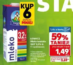 Kaufland ŁOWICZ Mleko łowickie UHT 3,2% tł. 1 l opakowanie oferta