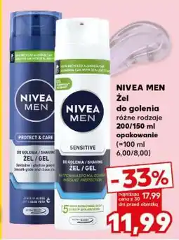Kaufland NIVEA MEN Żel do golenia różne rodzaje 200/150 ml opakowanie oferta