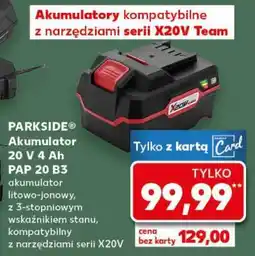 Kaufland PARKSIDE Akumulator 20 V 4 Ah PAP 20 B3 oferta