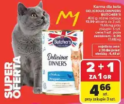 Carrefour Butcher's Delicious Dinners Karma dla kota (mokre, 400g) oferta