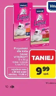 Carrefour Vitakraft Liquid Przysmaki do picia dla kota 6x15g/90g/5x15g oferta