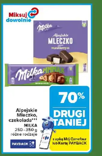 Alpejskie mleczko, czekolada milka