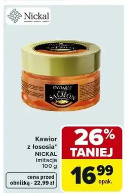 Carrefour Market Kawior z łososia NICKAL imitacja oferta