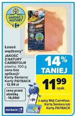 Carrefour Market Łosoś wędzony JAKOŚĆ Z NATURY CARREFOUR plastry oferta