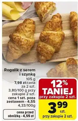 Carrefour Market Rogalik z serem i szynką oferta