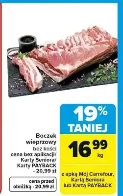 Carrefour Mięso boczek wieprzowy bez kości oferta