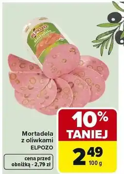 Carrefour Mortadela z oliwkami ELPOZO oferta