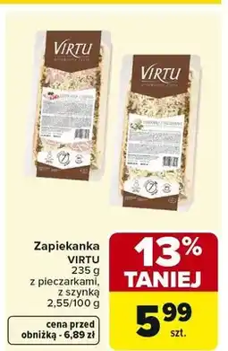 Carrefour Market Zapiekanka VIRTU z pieczarkami, z szynką oferta
