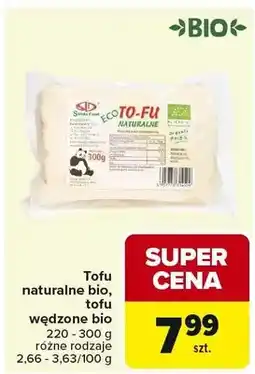 Carrefour Tofu naturalne bio, wędzony produkt wędzone bio oferta