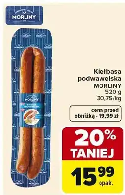 Carrefour Kiełbasa podwawelska MORLINY oferta