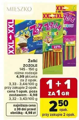 Carrefour Market Żelki ZOZOLE 145-150 g różne rodzaje oferta