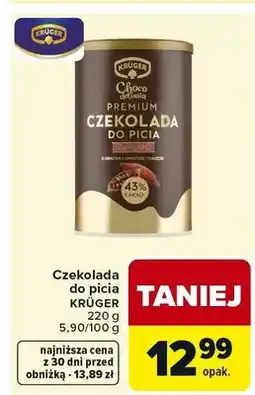 Carrefour Czekolada do picia Krüger Premium oferta