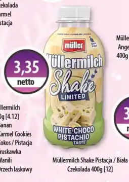 DUO-TES Müllermilch Shake Pistacja / Biała Czekolada müller oferta
