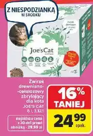 Carrefour Żwirek drewniano-celulozowy topiący dla kota JOE’S CAT oferta