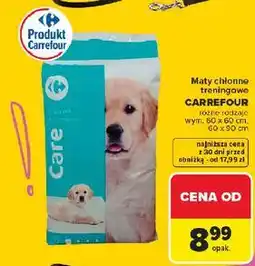 Carrefour Maty chłonne treningowe CARREFOUR (różne rodzaje, wym. 60 x 60 cm, 60 lub 120 szt.) oferta