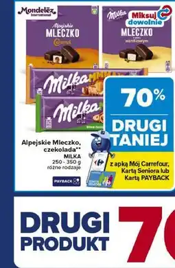 Carrefour Alpejskie Mleczko czekolada MILKA oferta