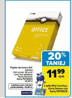 Carrefour Papier do ksero A4 OFFICE oferta