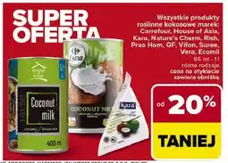 Carrefour Mleko kokosowe roślinne (Carrefour, House of Asia, Kara, Nature’s Charm, itp.) oferta