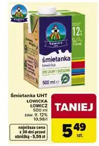 Carrefour Śmietanka UHT Łowicz oferta