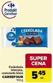 Carrefour Czekolada mleczna, czekolada biała CARREFOUR oferta