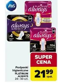 Carrefour Podpaski higieniczne PLATINUM ALWAYS (20-30 szt.) oferta
