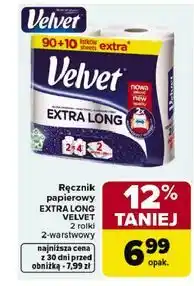 Carrefour Ręczniki papierowe EXTRA LONG VELVET 2 rolki oferta