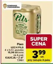 Carrefour Lech Pils 4 x 0,5l puszka oferta