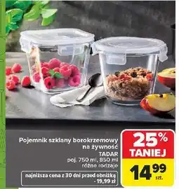Carrefour Pojemnik szklany borokrzemowy na żywność TADAR oferta