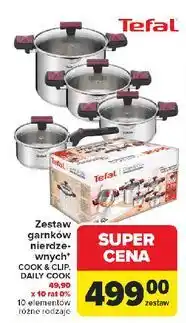 Carrefour Zestaw garnków nierdzewnych COOK & CUP, DAILY COOK, 10 elementów, różne rodzaje oferta