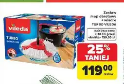 Carrefour Zestaw mop obrotowy + wiadro TURBO VILEDA oferta
