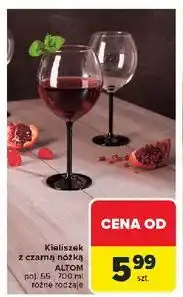 Carrefour Kieliszek z czarną nóżką ALTOM oferta