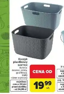 Carrefour Koszyk plastikowy SOFTEX różne kolory i wymiary oferta