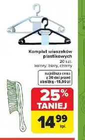Carrefour Komplet wieszaków plastikowych 20 szt oferta