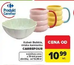 Carrefour Kubek Bubble, miska kamionka CARREFOUR oferta