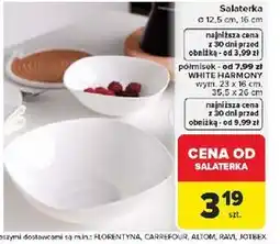 Carrefour Salaterka 360 ml, 12.5 cm, 16 cm biała oferta