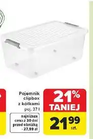 Carrefour Pojemnik clipbox z kółkami poj oferta
