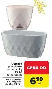 Carrefour Osłonka plastikowa na doniczkę KARO oferta