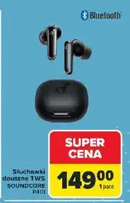 Carrefour Słuchawki douszne TWS SOUNDCORE P40i oferta