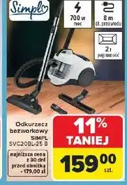Carrefour Odkurzacz bezworkowy Simplo SVC2001-85-E oferta