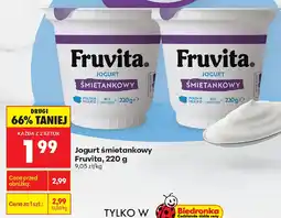 Biedronka Fruvta Jogurt śmietankowy oferta